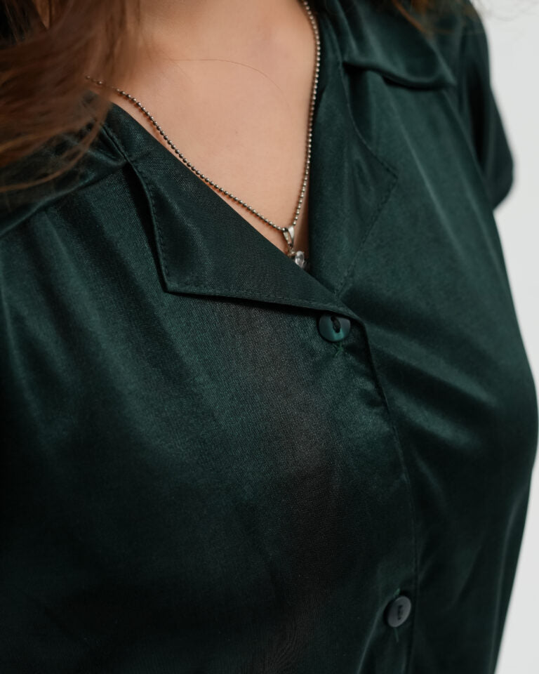 ComfySilk PJ- 2 Pc Set – Midnight Green