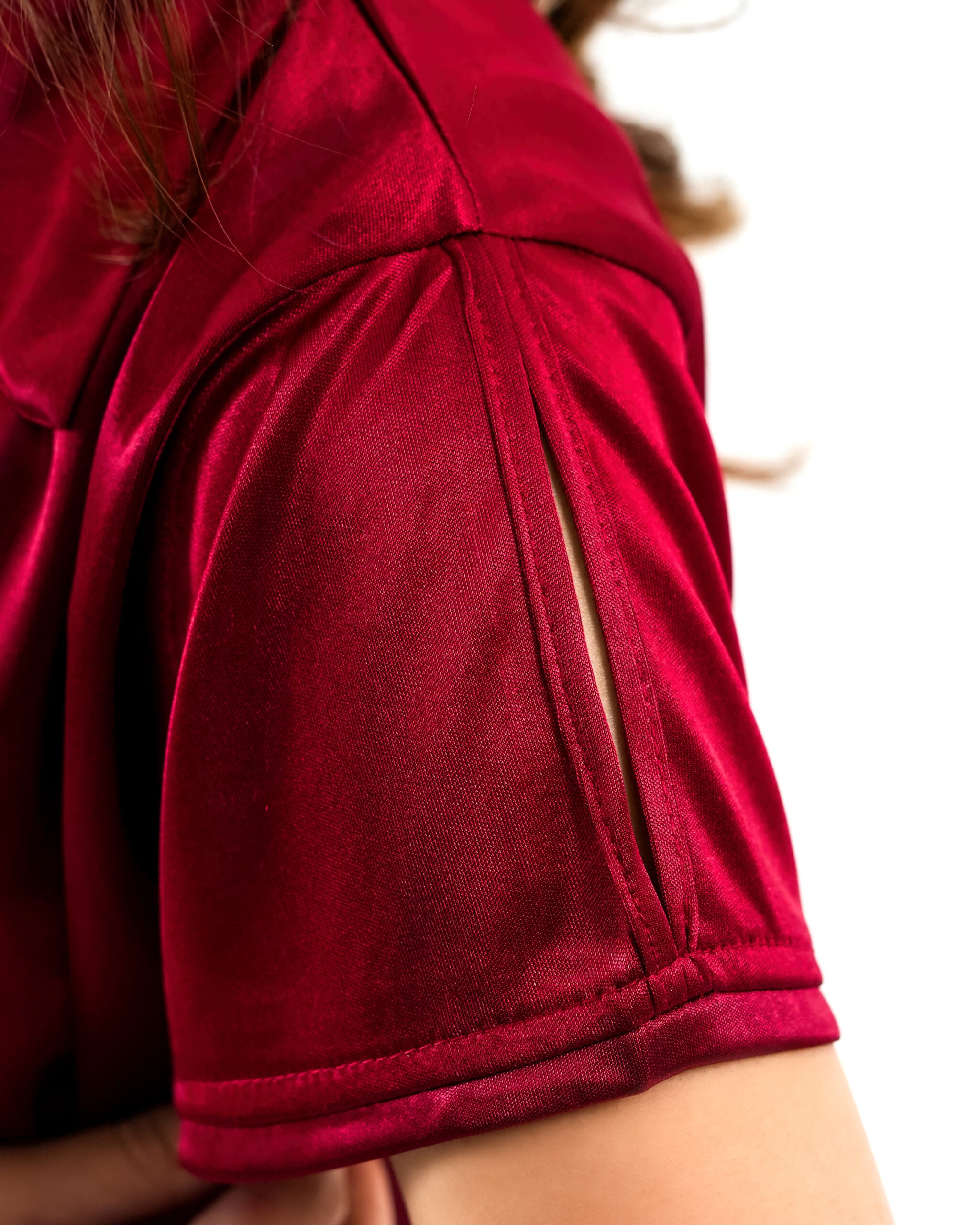 ComfySilk PJ- 2 Pc Set – Wine Red