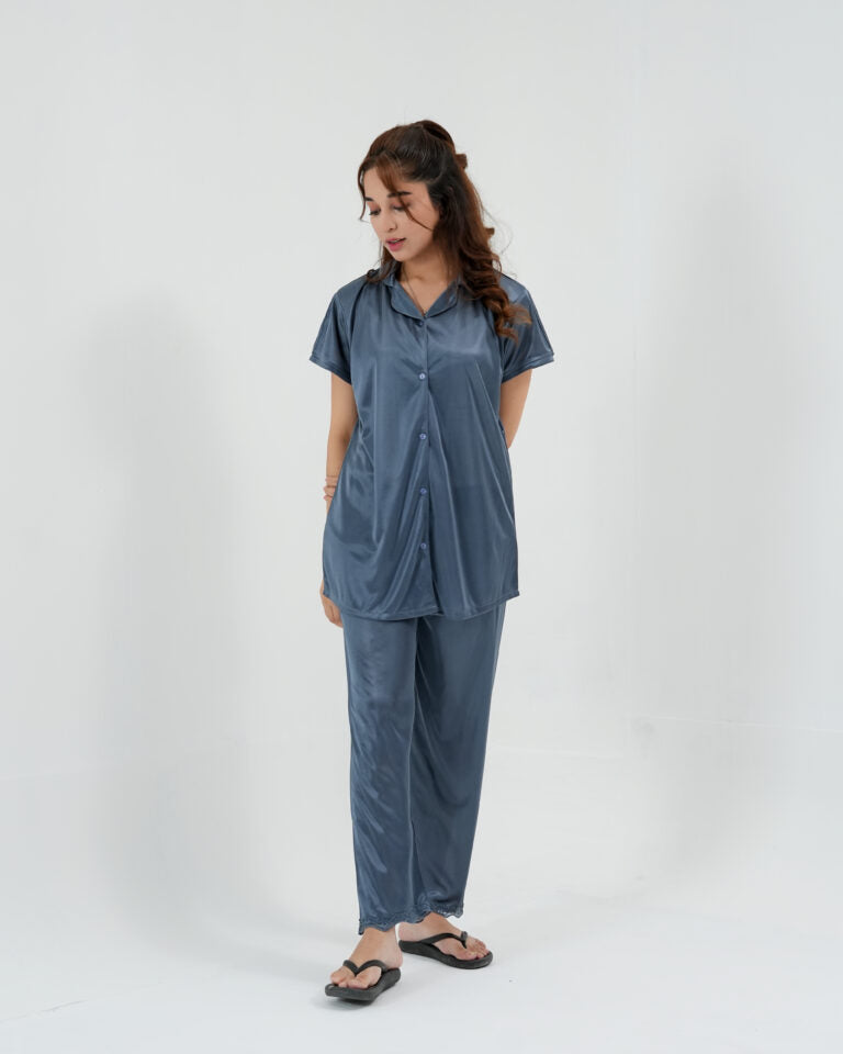 ComfySilk PJ- 2 Pc Set – Ocean Grey