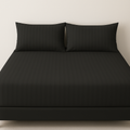 Striped Satin Fitted Sheet - 3 Piece Set